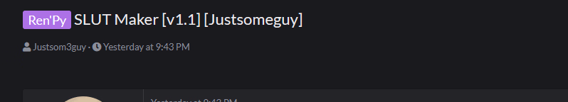 Ren'Py Completed SLUT Maker [v1.23 BugFix] [Justsomeguy]