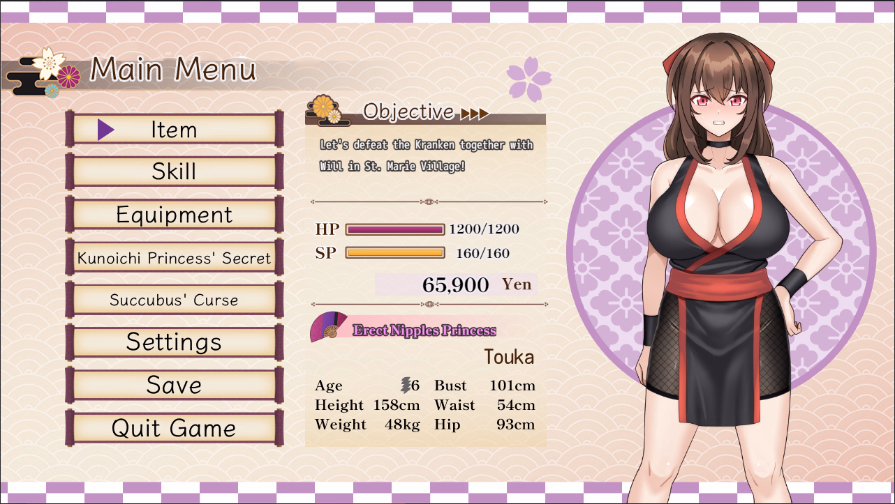 RPGM Completed Crimson Flame Kunoichi Princess Touka -Succubus Corruption Princess Tale- [v1.02] [sinabi ninja village]