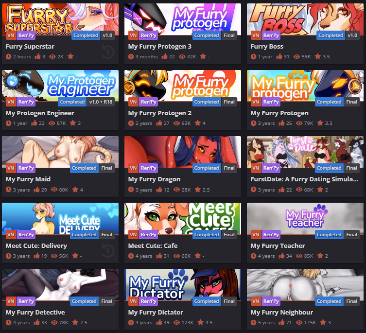 VN Ren'Py Completed Furry Superstar [v1.0] [Dirty Fox Games]
