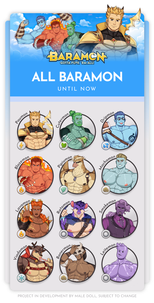 RPGM Baramon - Gotta Fuc 'em All! [v0.1.0b] [Male Doll]