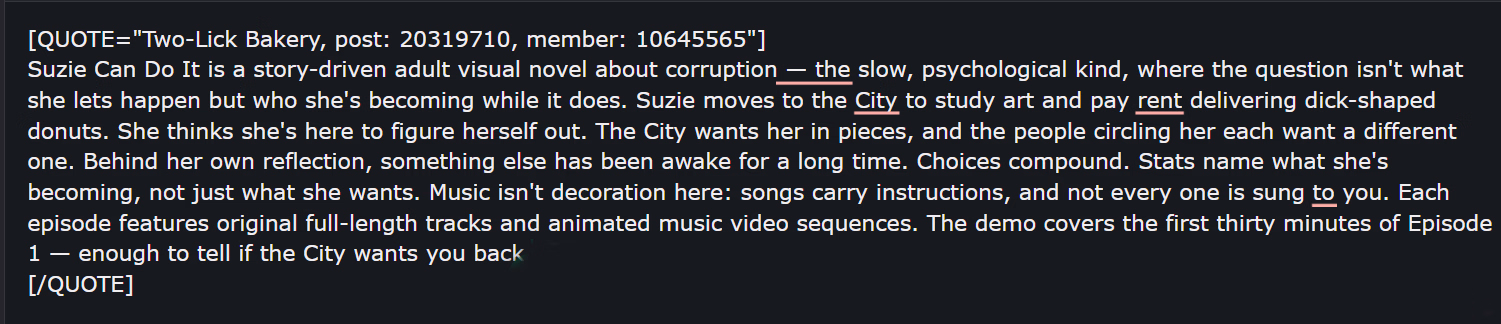 VN Ren'Py Suzie Can Do It [Demo v0.0.2] [Two-Lick Bakery]