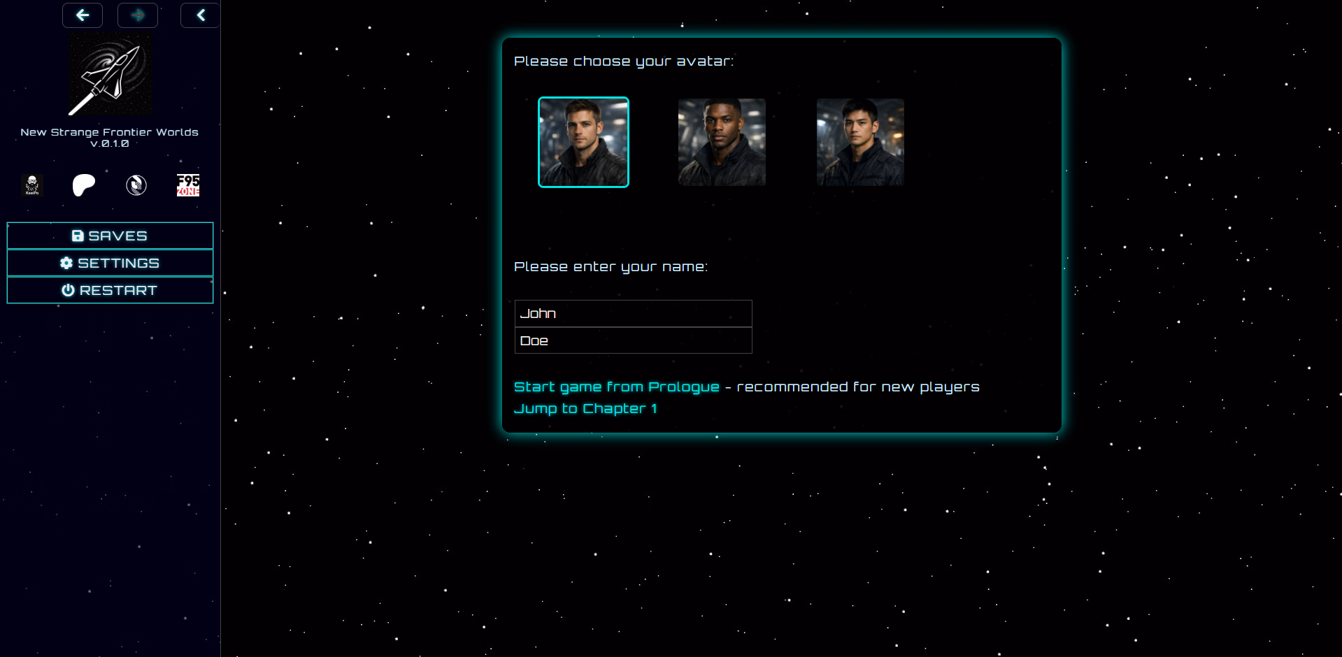 HTML New Strange Frontier Worlds [v0.1.1] [KseiPo]