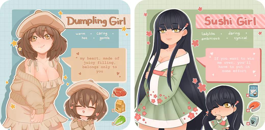 Unity Completed Tasty Bite: Food Dating Simulator [v1.0] [DuckMemeticsGames]