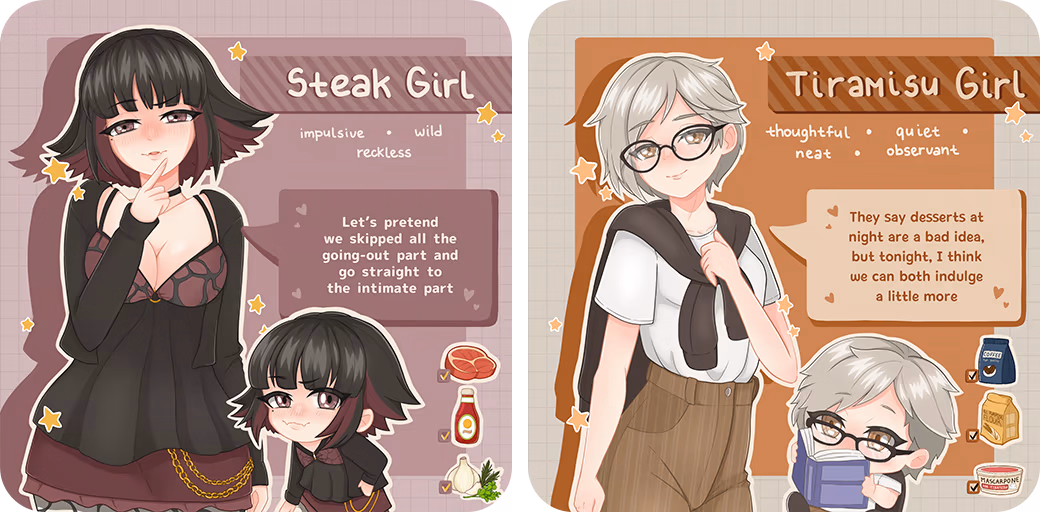 Unity Completed Tasty Bite: Food Dating Simulator [v1.0] [DuckMemeticsGames]