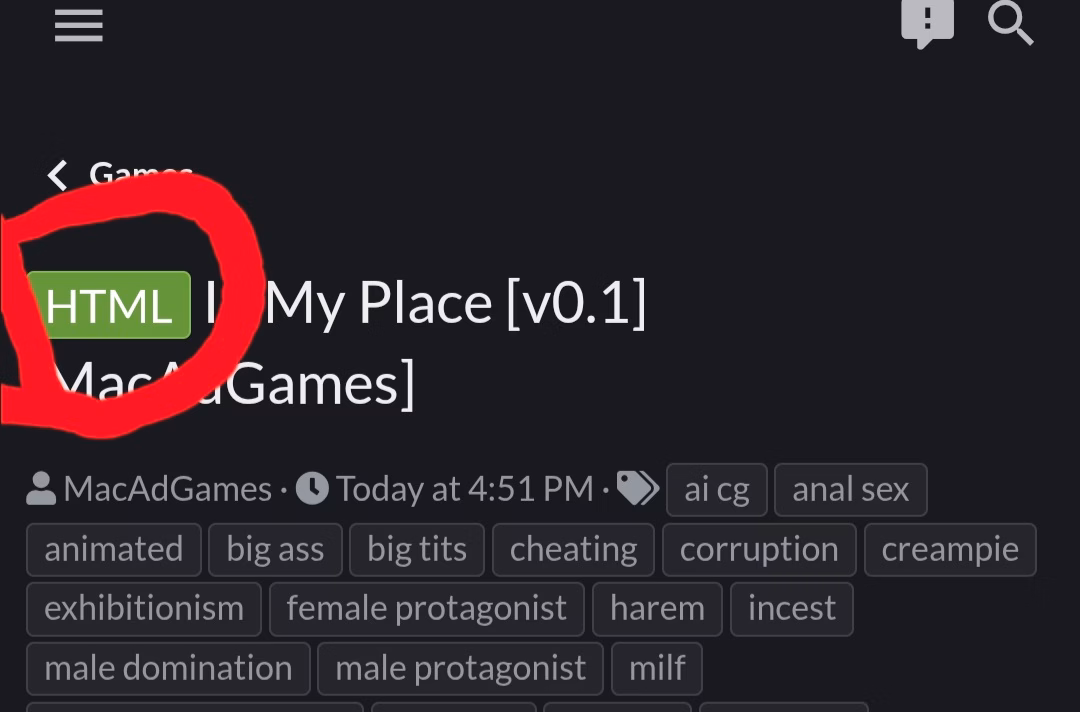 HTML In My Place [v0.1] [MacAdGames]