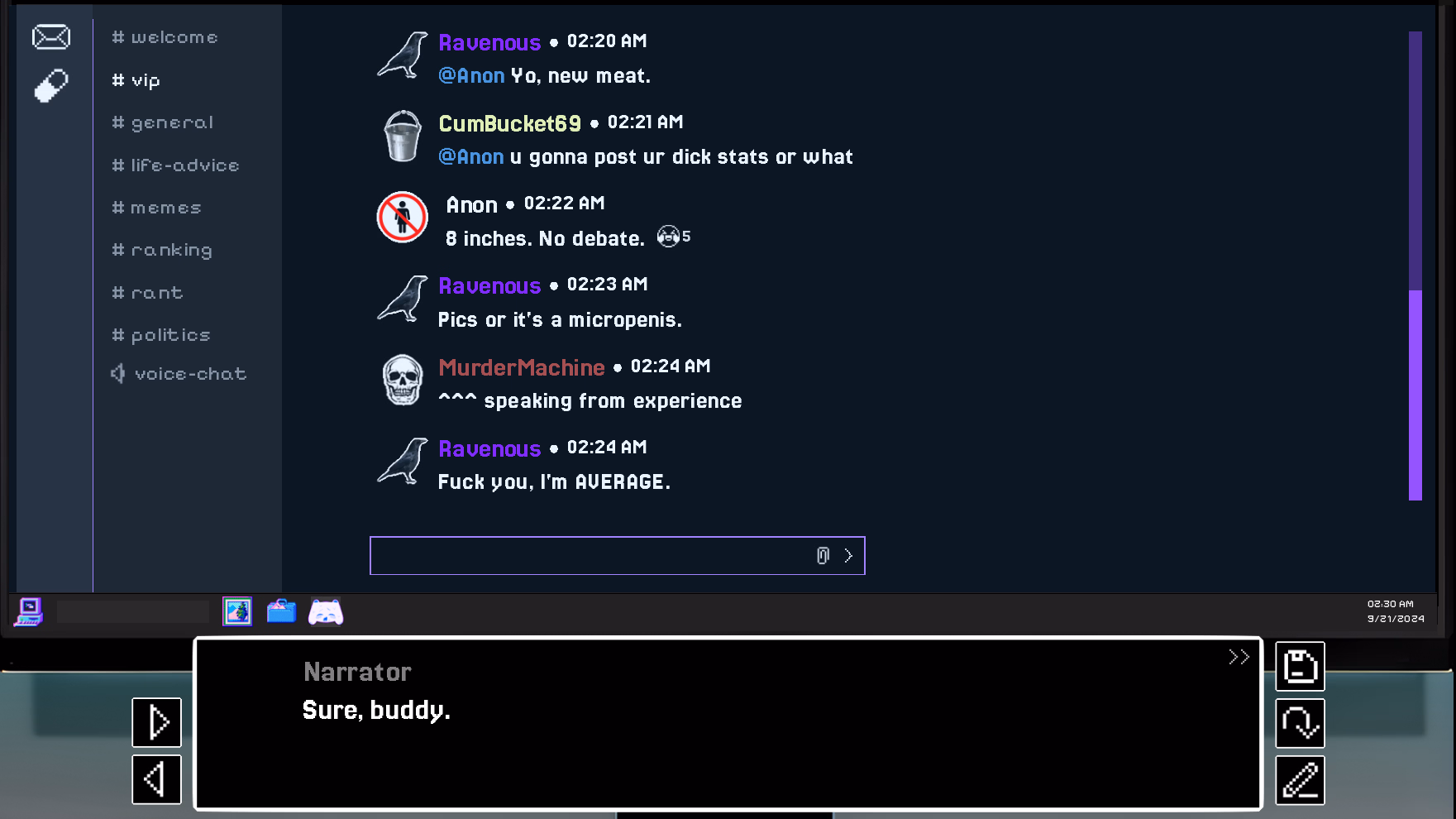 VN Ren'Py Incel Server [demo] [Ratten]