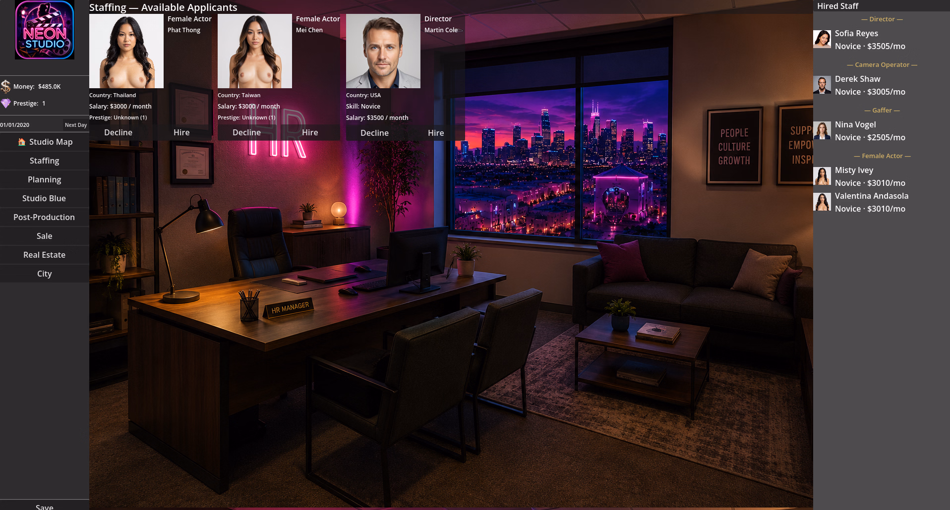 Godot Neon Studio Tycoon [v1.2] [Neon Studio]