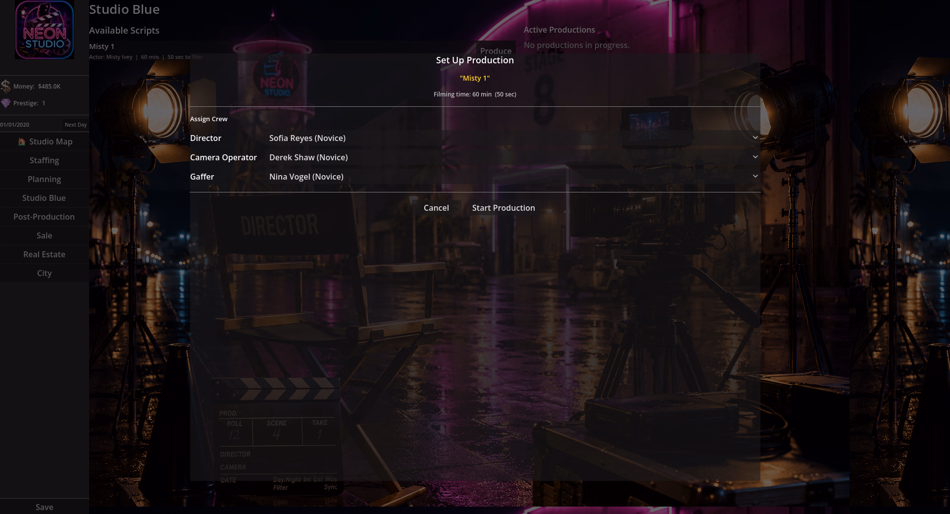 Godot Neon Studio Tycoon [v1.2] [Neon Studio]