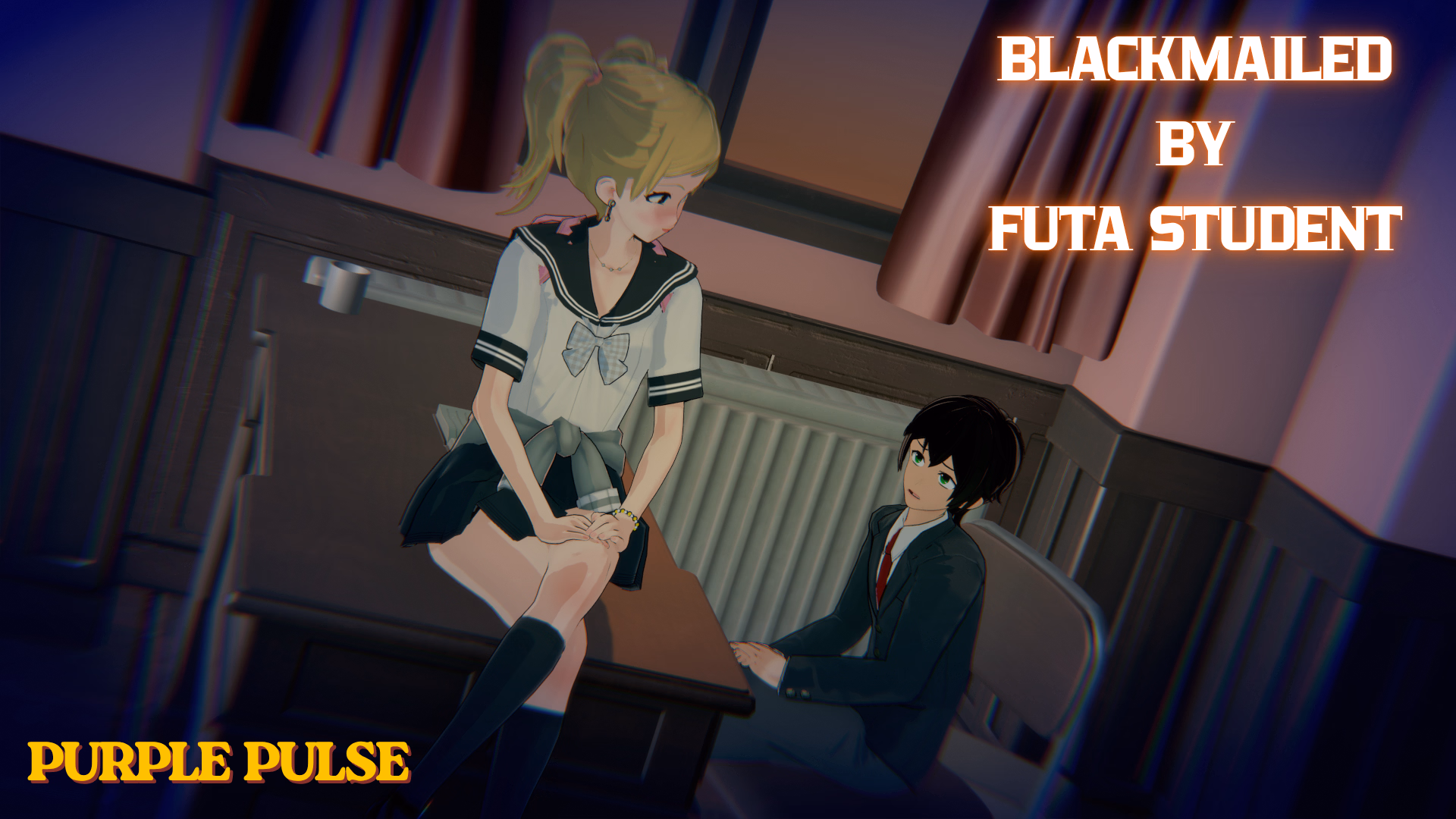 VN Ren'Py Completed Blackmailed By Futa Student [v1.0] [Purple Pulse]