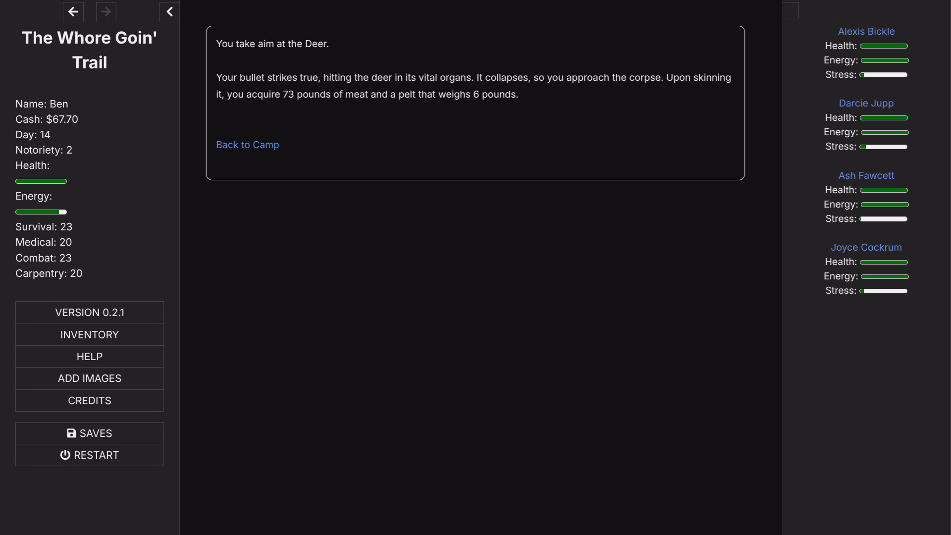 HTML The Whore Goin' Trail [v0.2.2] [Ben Rosewood]
