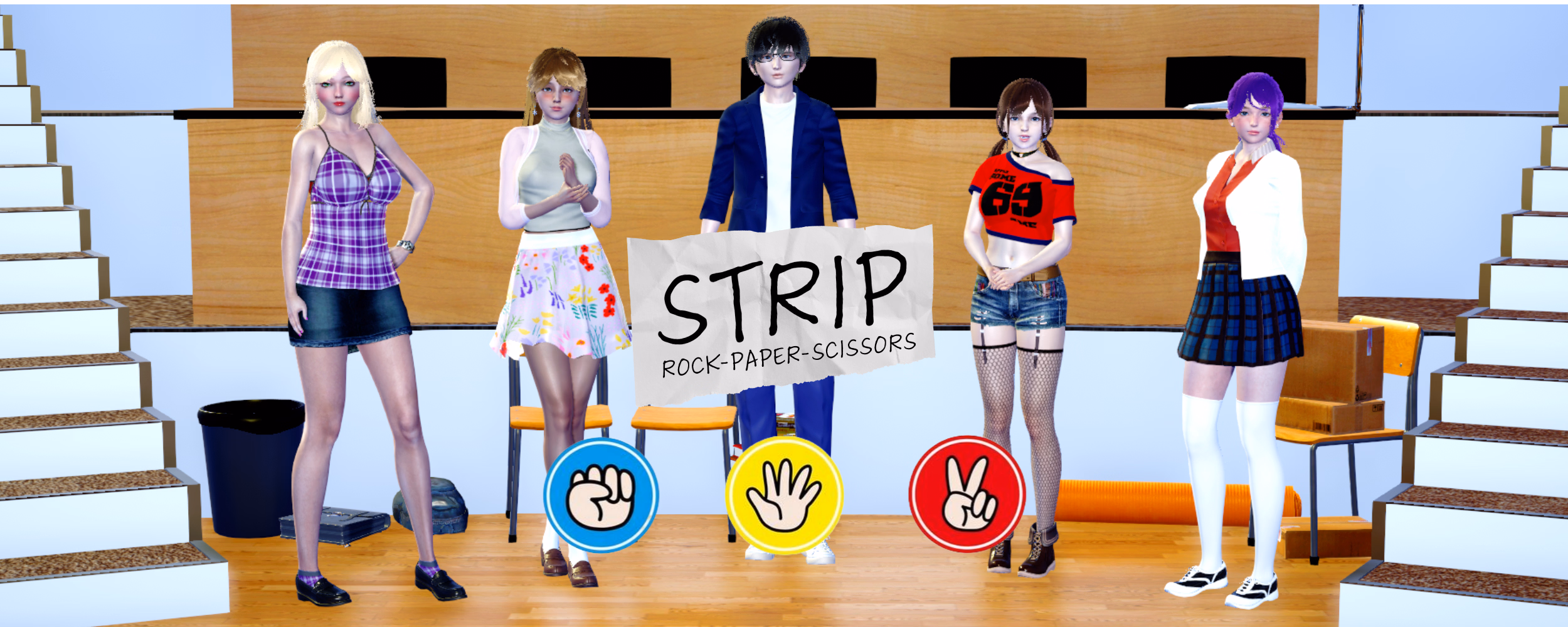 Ren'Py Strip Rock Paper Scissors [Alpha] [Raspitun's Games]