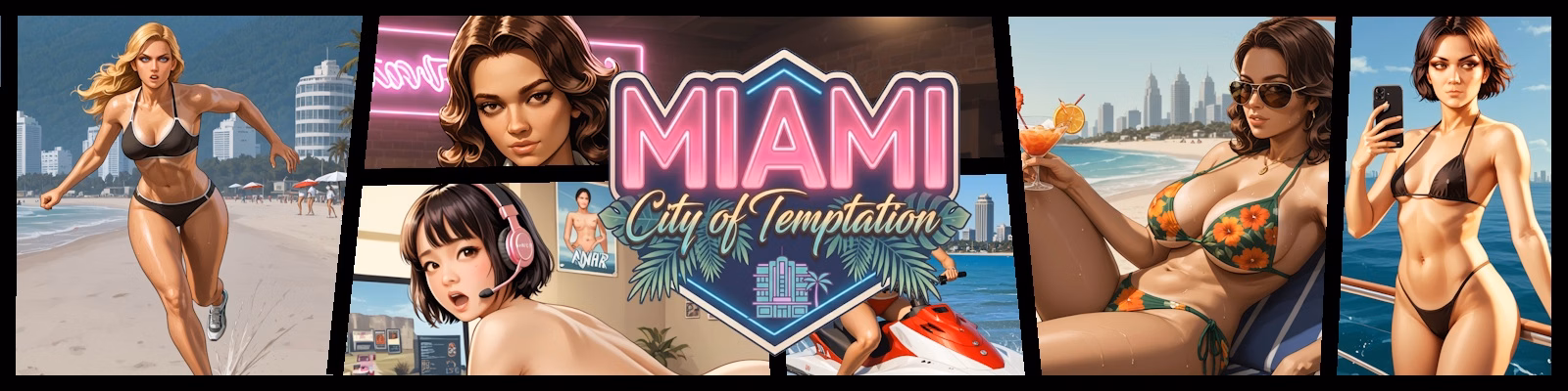 VN Ren'Py Miami: City of Temptation [v1.0] [WarLion Games]