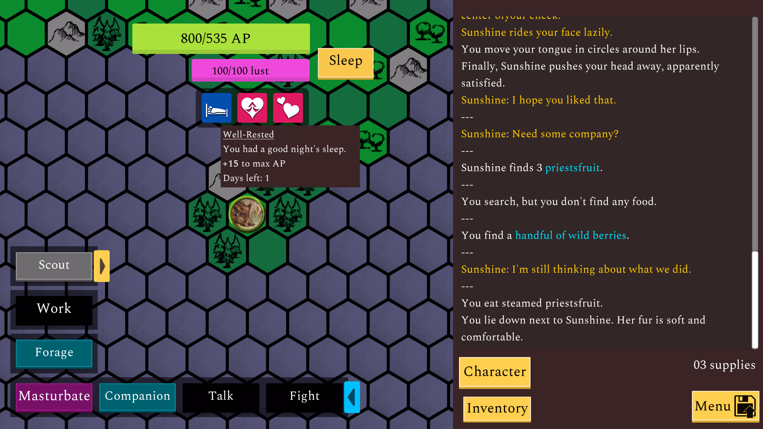 Unity Lusty Continent: Text-based furry RPG [v0.33] [Tiger Blue Games]