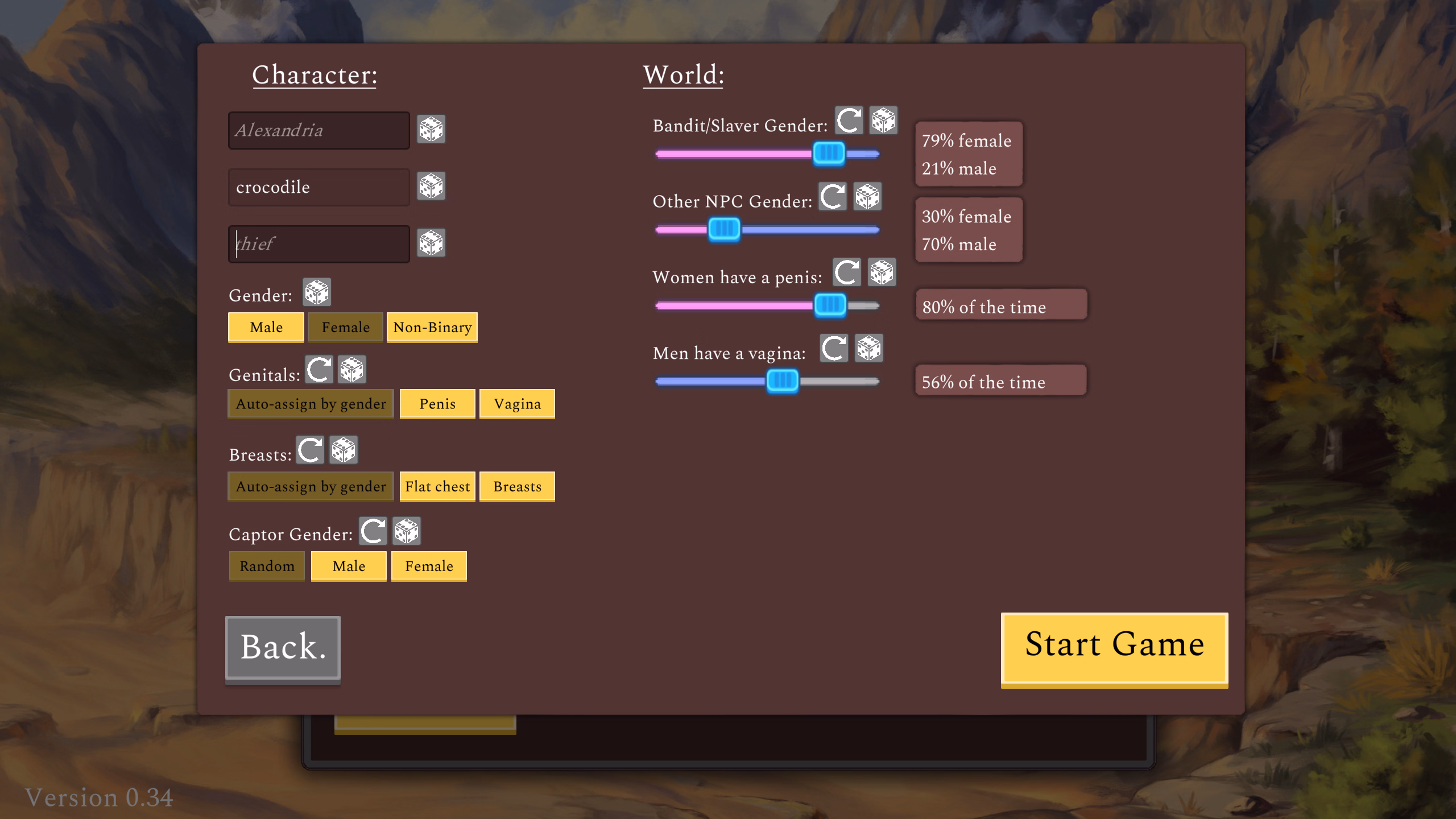 Unity Lusty Continent: Text-based furry RPG [v0.33] [Tiger Blue Games]