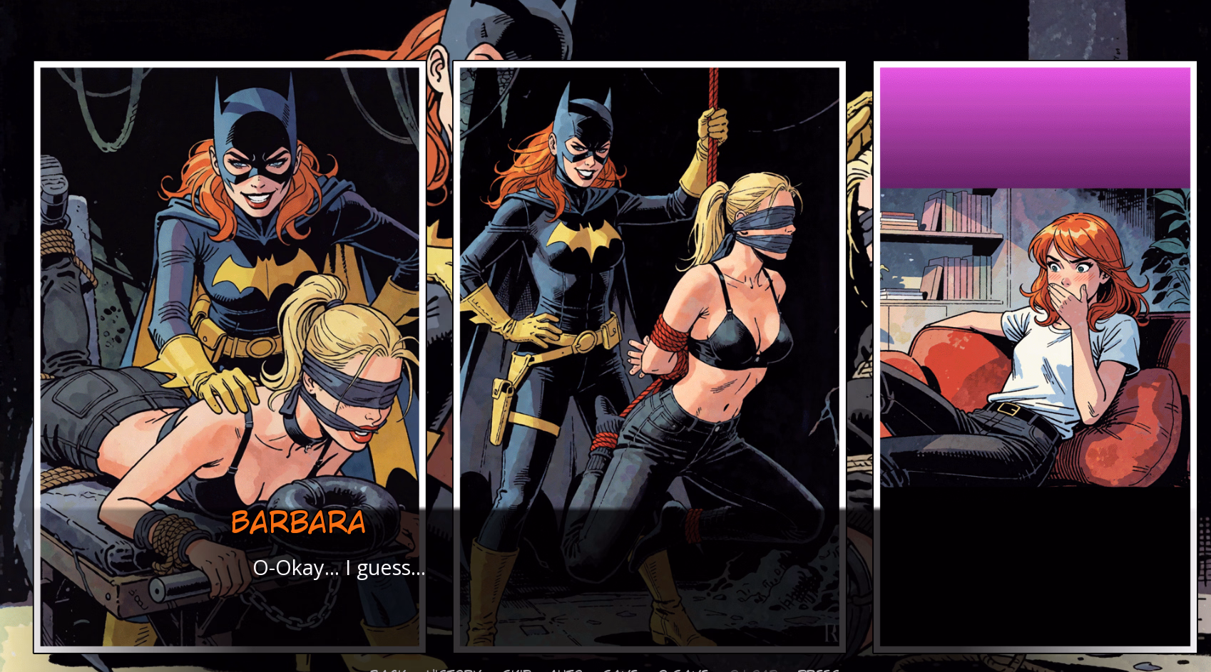 VN Ren'Py Corruption Therapy: Batgirl [Turn: 0] [Domoroboro]