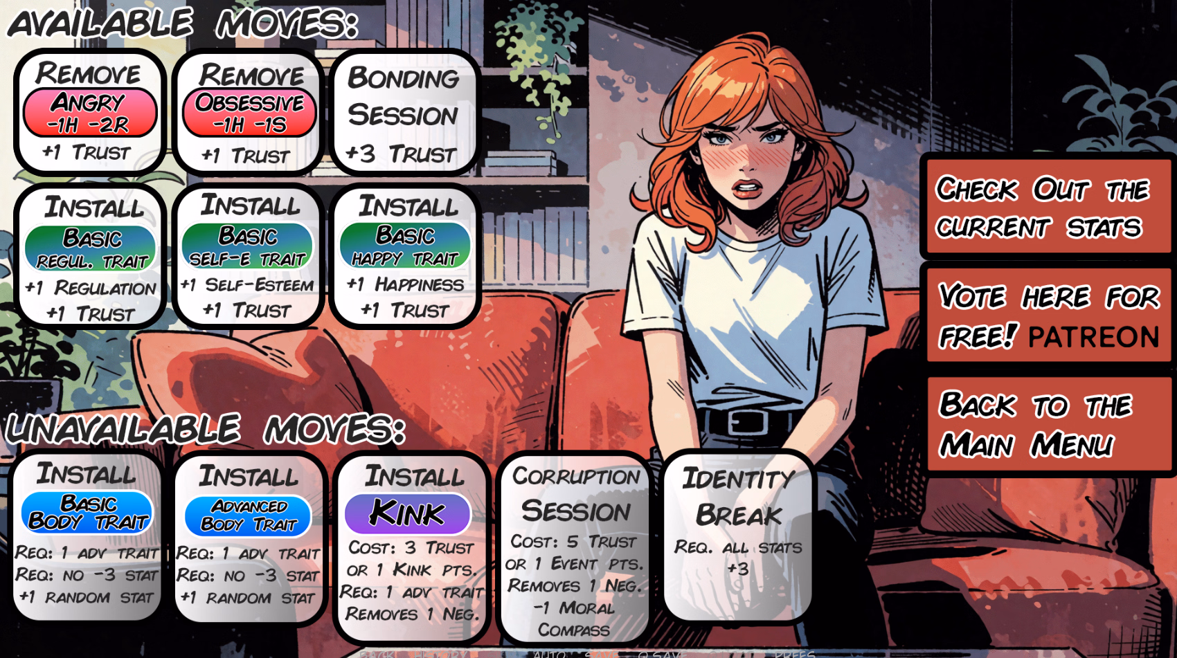 VN Ren'Py Corruption Therapy: Batgirl [Turn: 0] [Domoroboro]