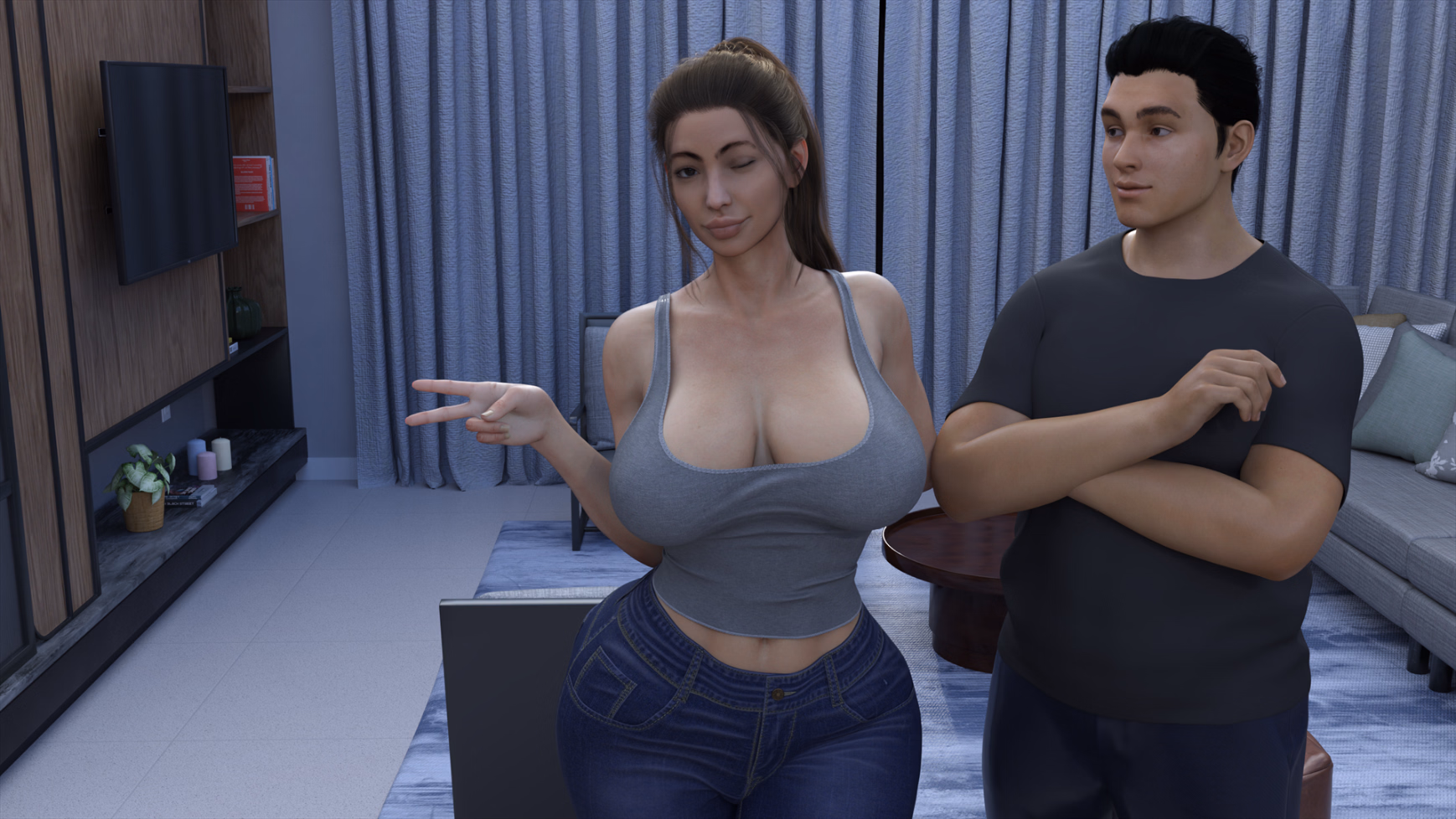 Ren'Py My Girlfriend is WAY TOO CLOSE with my dad!! [v1.0] [Sieglinnde]