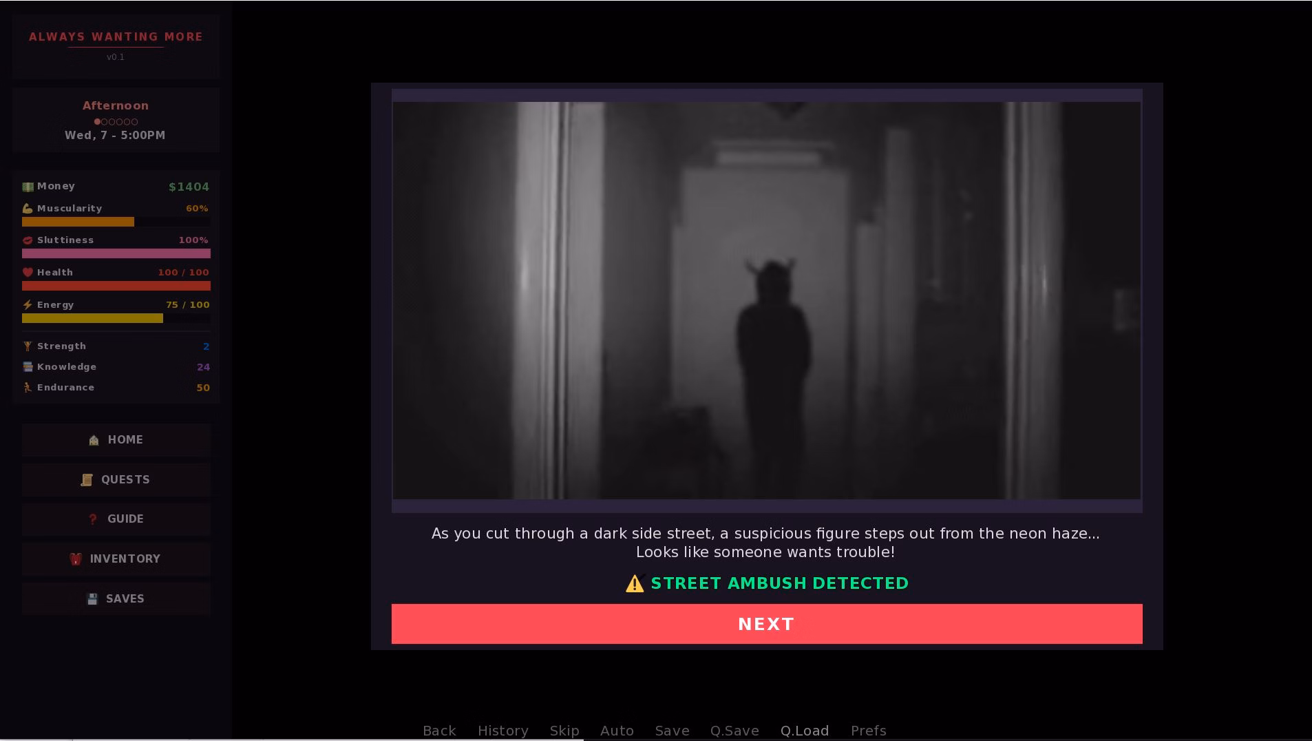 Ren'Py Always Wanting More [v0.1] [AlwaysWantingMore (AWM]