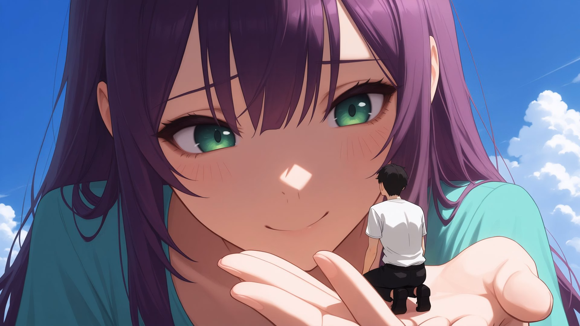 VN Ren'Py Into the Portal: Giantess world journey [Alpha v0.01] [AGOGAMES] screenshot