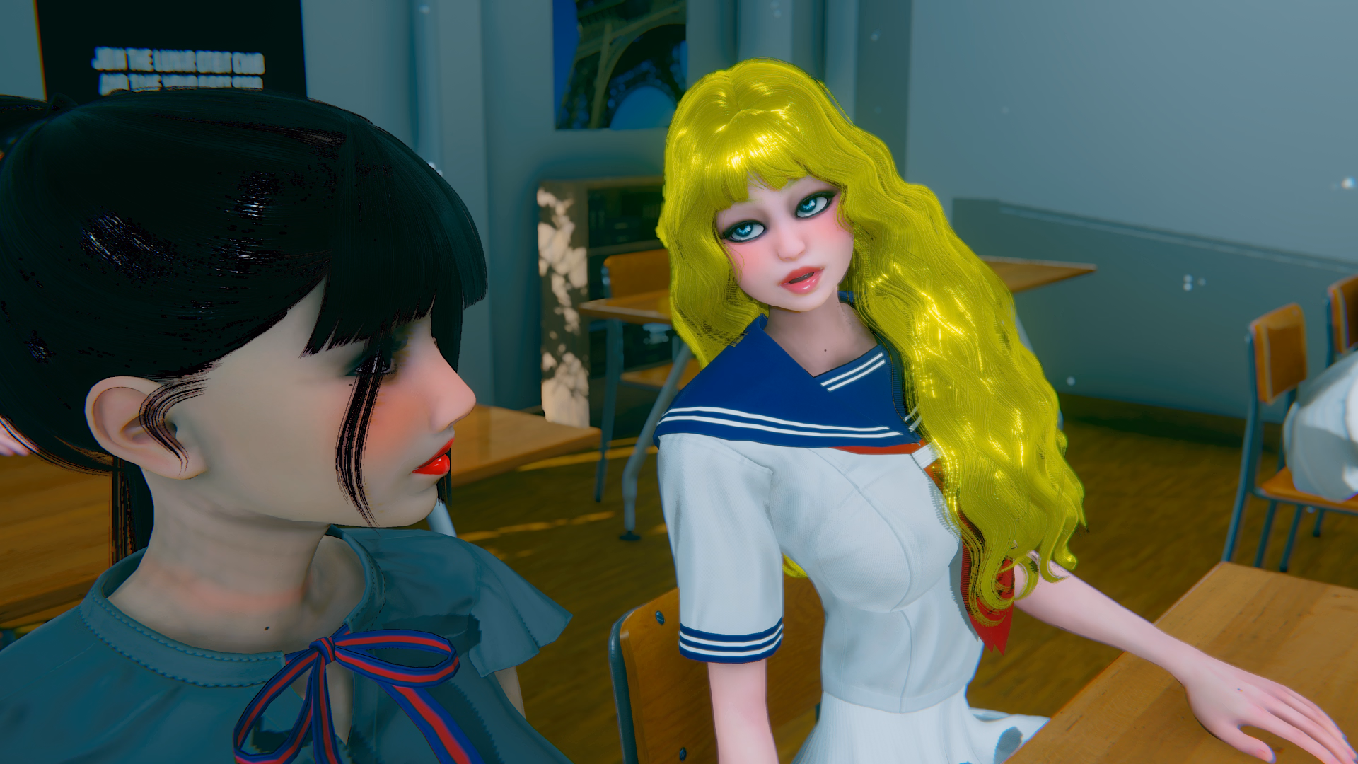 VN Ren'Py Blue Notes [v0.2] [Emailna] screenshot